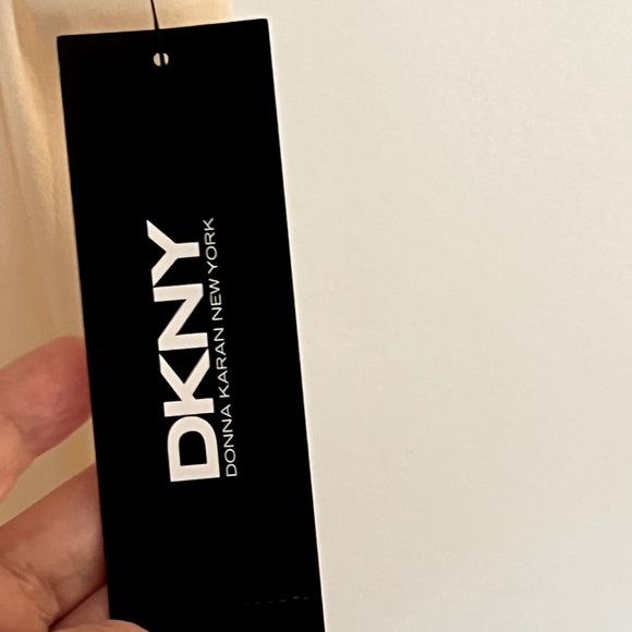 DKNY Silk Blouse. Size Large. Color: white - Picture 5 of 8